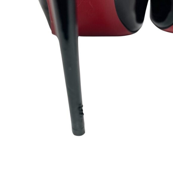 CHRISTIAN LOUBOUTIN VERY PRIVE Black Patent Platform Stiletto Pumps 37.5 7.5 - Picture 10 of 14
